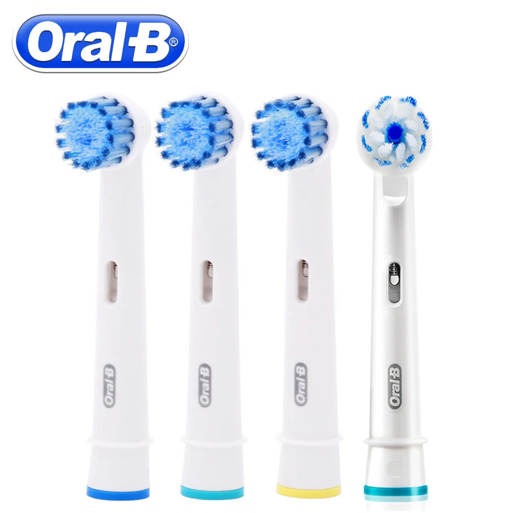 

4 pcs EBS17-3+EB60-1 OralB Toothbrush Head Replaceable Brush Heads for Soft Bristle Head Deep Clean Gum Care Replacement Brush
