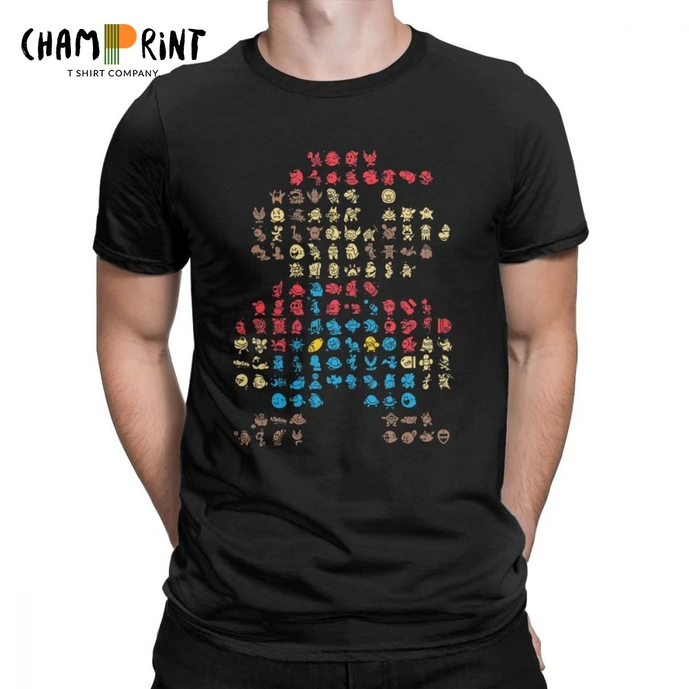 

Men's Super Mario 30 Years Modern T Shirts 100% Cotton Tops 2019 Fashion Short Sleeve Round Neck Tees Plus Size T-Shirts