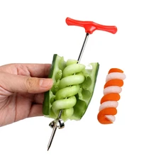 Manual Roller Spiral Slicer Fruit Vegetable Potato Carrot Cucumber Salad Carving Tool Cutter Spiralizer Kitchen Accessories home used potato tower machine spiral carrot cucumber cutter