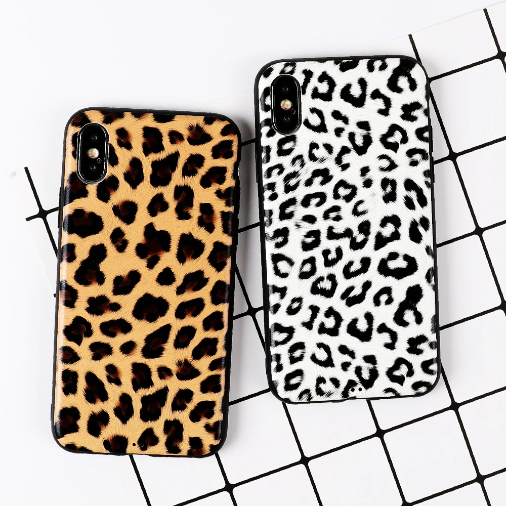 

UBERAY Case For iPhone XS XR XS Max X 8 7 6 6S Plus Fashion Vintage Leopard Print Soft TPU Phone Back Cover Cases Coque Gift