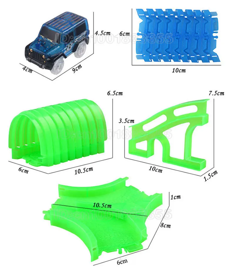DIY креативная обучающая головоломка, дорожный знак, светящийся гоночный трек, автомобильные аксессуары от производителя,, гибкий трек для отслеживания