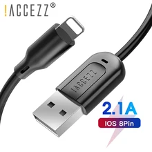 ACCEZZ USB кабель для передачи данных для iPhone 7 Plus X XS Max XR iPad Быстрая зарядка зарядное устройство освещение 8 Pin короткие кабели длинный провод 30 см 1 м 3 м