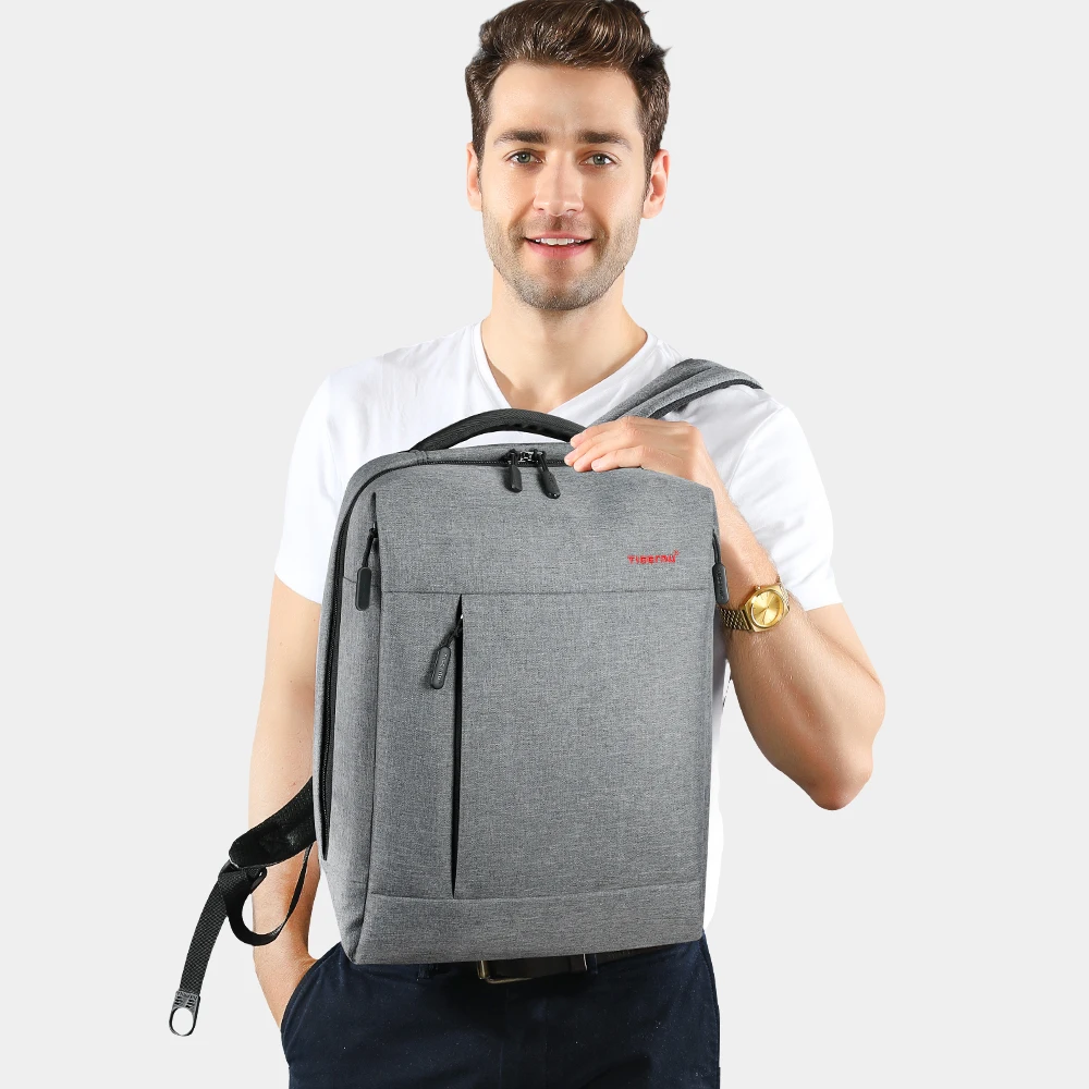 Tigernu Brand USB Charge Male Backpack Anti-theft Mochila 1415