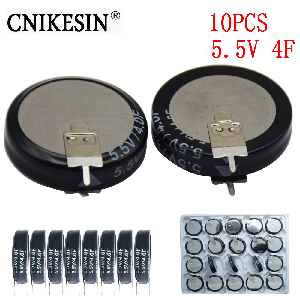 

CNIEKSIN 5.5V 4F super capacitor 4F 5.5V " V"- type P6MM supercapacitor 5.5V 4F farad capacitor