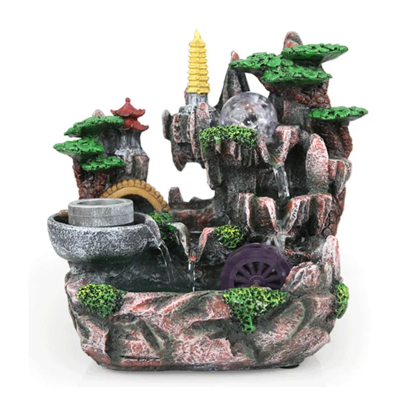 Delightful Indoor Water Fountain Part - 12: 110V/220V Resin Decoration Rockery Decorative Indoor Water Fountains Humidifier Home Decorations Artificial Mountains Crafts-in Figurines U0026 Miniatures From ...