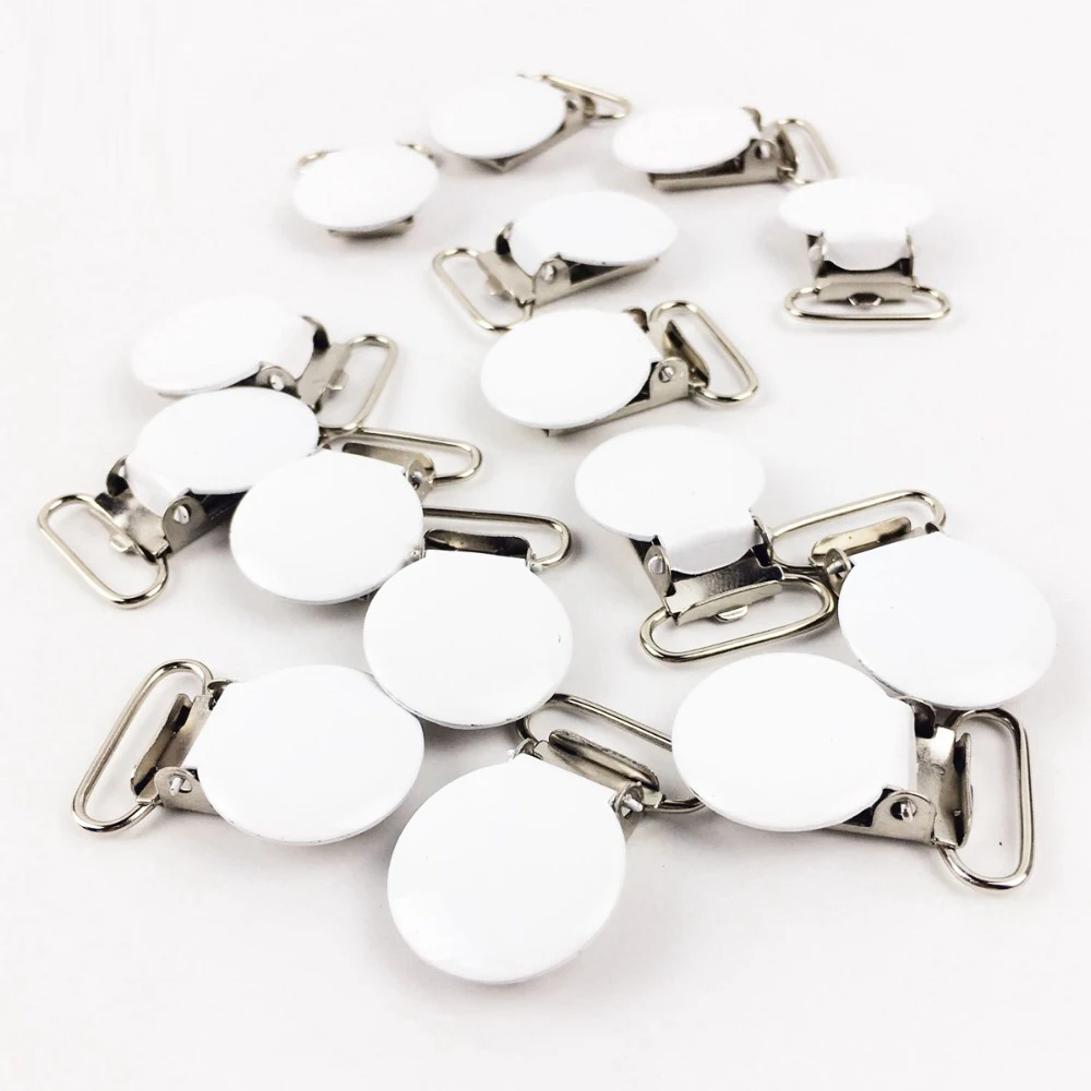 

40pcs Enamel Suspender Clips Metal Non-toxic DIY Crafts Decoration Accessories Adapters Attachments Paci Holder