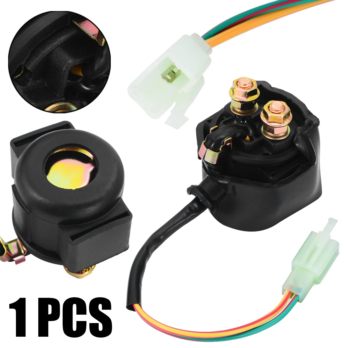 1pc 12V 20W 2 Pin 2 Wires Solenoid Starter Relay For GY6 50cc 125cc 150cc ATV Dirt Bike Go-kart Pocket Bike Scooter Engine