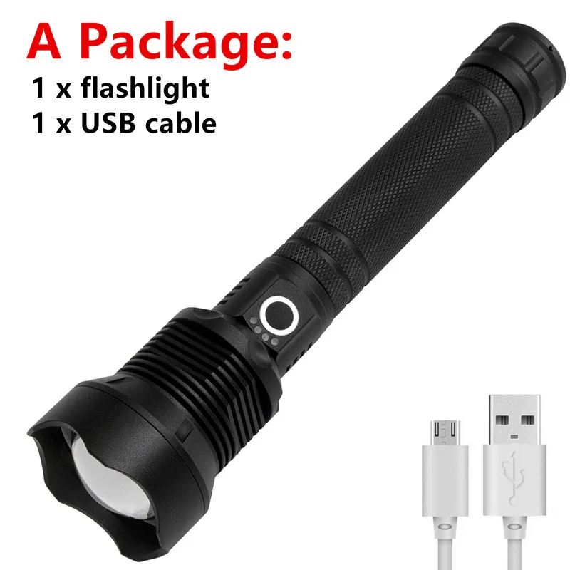 A Package Xhp70.2 самый мощный флэш-светильник usb Zoom led факелы xhp70 18650 или 26650 батарея лучший кемпинг открытый светильник - Испускаемый цвет: A Package