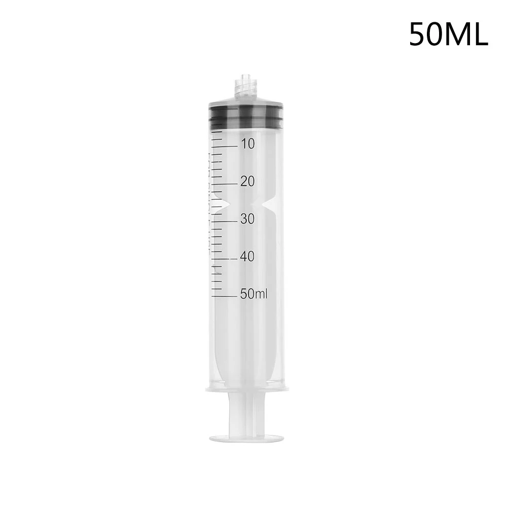 1 шт. полезный 5~ 100 мл ручной толчок клей Дозирующий промышленный шприц пластиковый прозрачный винт тип прозрачный+ черный клей шприц - Цвет: 1pc 50ml