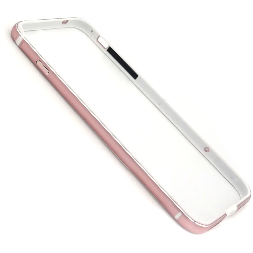 Portefeuille для iPhone 8 чехол-Бампер Алюминиевый ТПУ Гибридный противоударный бампер чехол для iPhone 7 plus 6 6 S 7 plus рамка аксессуары - Цвет: Розовый