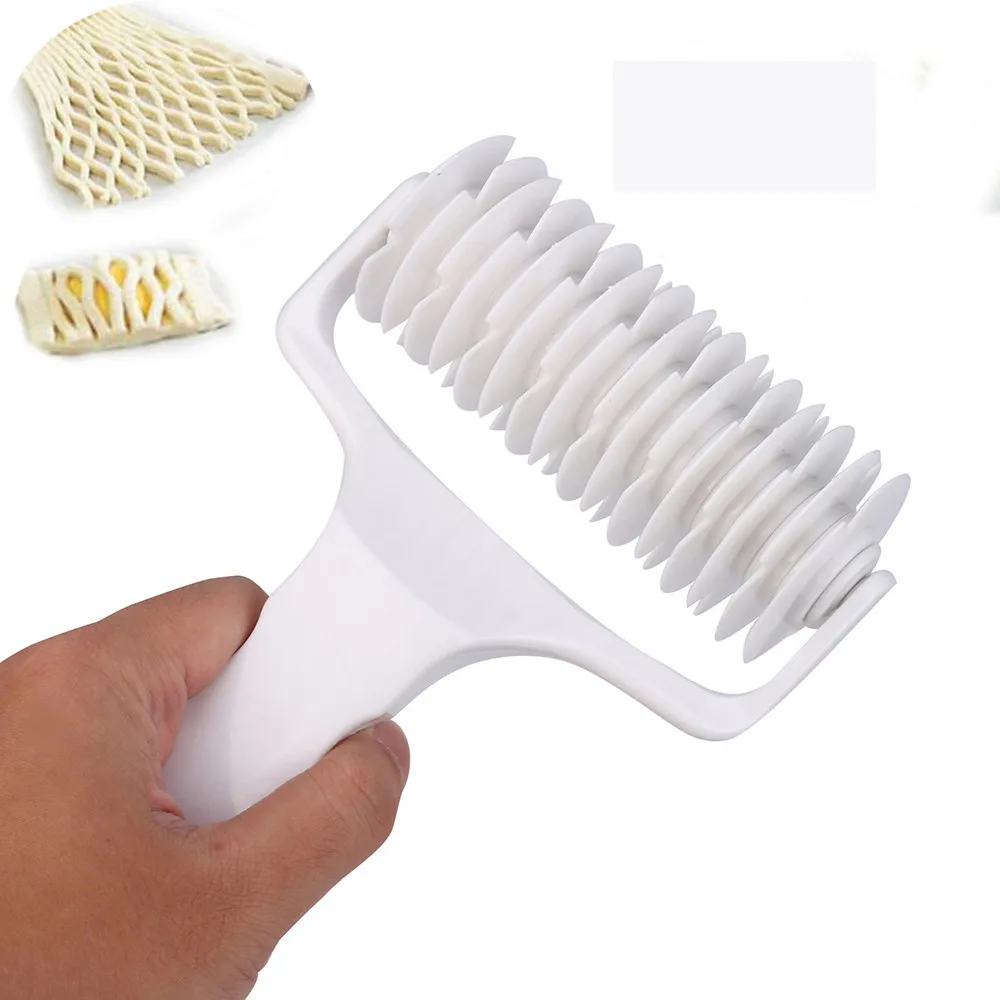 

Larg Pastry Cutter Dough Roller Knife Lattice Cutter Pasta Tool Cookie Pie Pizza Bread Pastry Lattice Roller Cutter #623