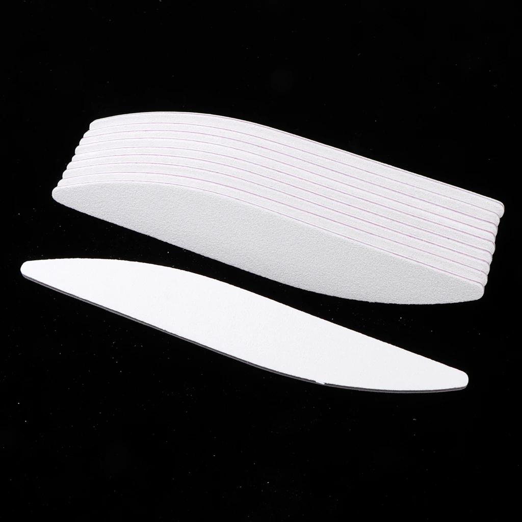 10PCS Dual Sides Nail Files and Buffers Set Washable Emery Board 100/180 Grit Manicure Pedicure Sanding Buffing Tools