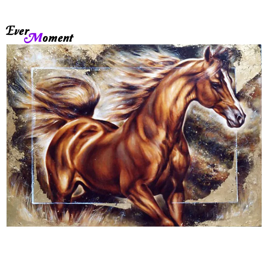 

Horse in Frame Square Rhinestone Diamond Embroidery 3d Diy Diamond Painting Handicraft Inlay Mosaic Cross Stitch Crafts ASF502