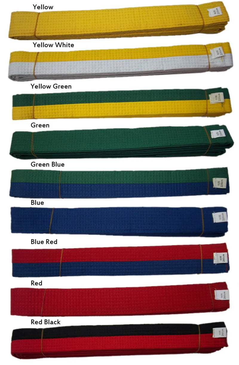 taekwondo belt color reference