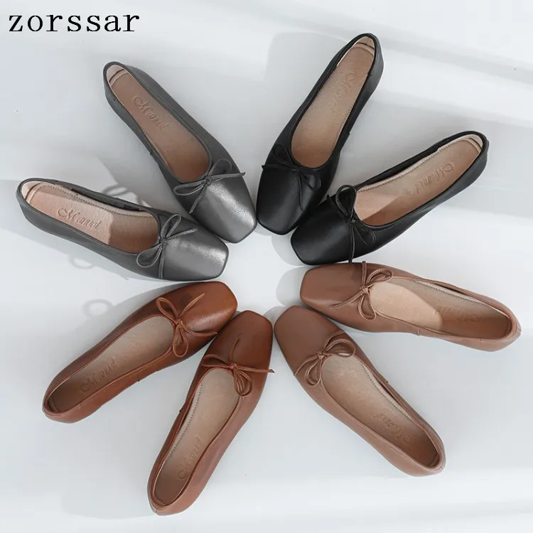 

Zorssar Brand 2019 Women Real Leather Shoes Moccasins Mother Loafers Soft Leisure Flats Casual Female Driving Ballet Footwear