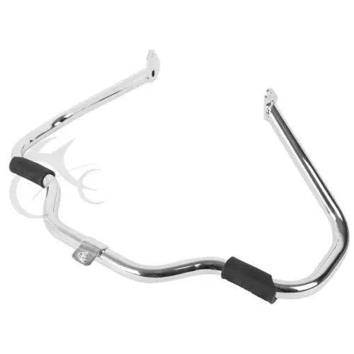 Chrome Black Mustache Engine Guard Crash Bar For Harley Touring Electra Street Glide King CVO Ultra