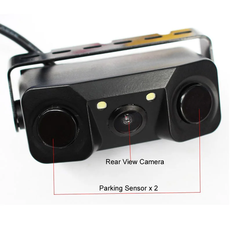 

Waterproof 3in1 Car Parking Reversing Radar System Backup Rear View CMOS Intelligent Camera
