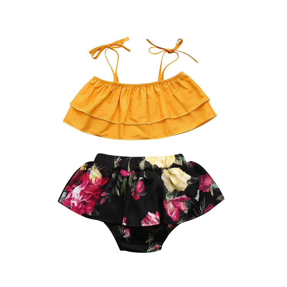 tops skirts girls Strap Off shoulder Infant Girl Baby Top Floral Bloomer Shorts Sister Clothes Set kiz bebek giyim New Arrivals tops skirts girls Strap Off shoulder Infant Girl Baby Top Floral Bloomer Shorts Sister Clothes Set kiz bebek giyim New Arrivals