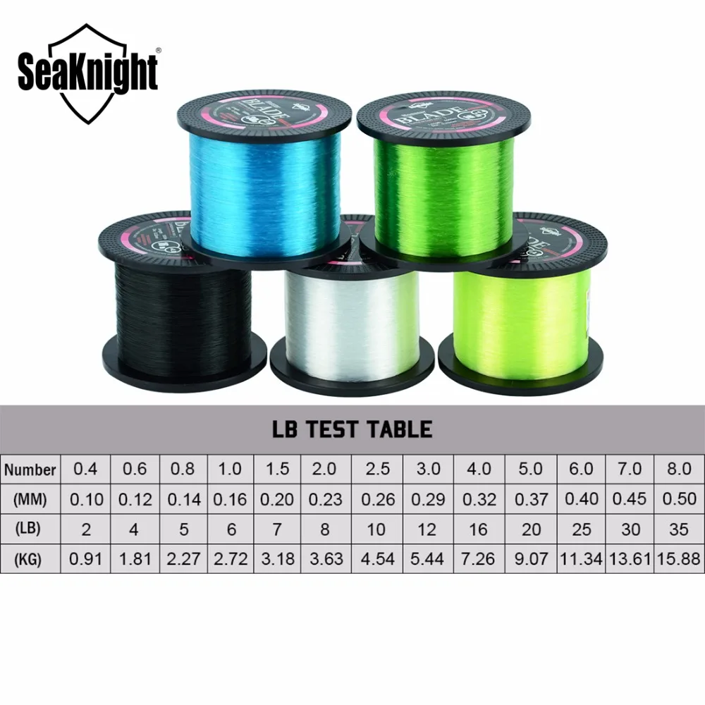 SeaKnight BLADE 500 м 1000 нейлоновая леска 2 35LB японская моноволокная супер сильная