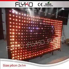 Модная светодиодная ткань с визуальными эффектами, занавес 528 шт., яркий сценический костюм, огнеупорный светодиодный видеозанавес