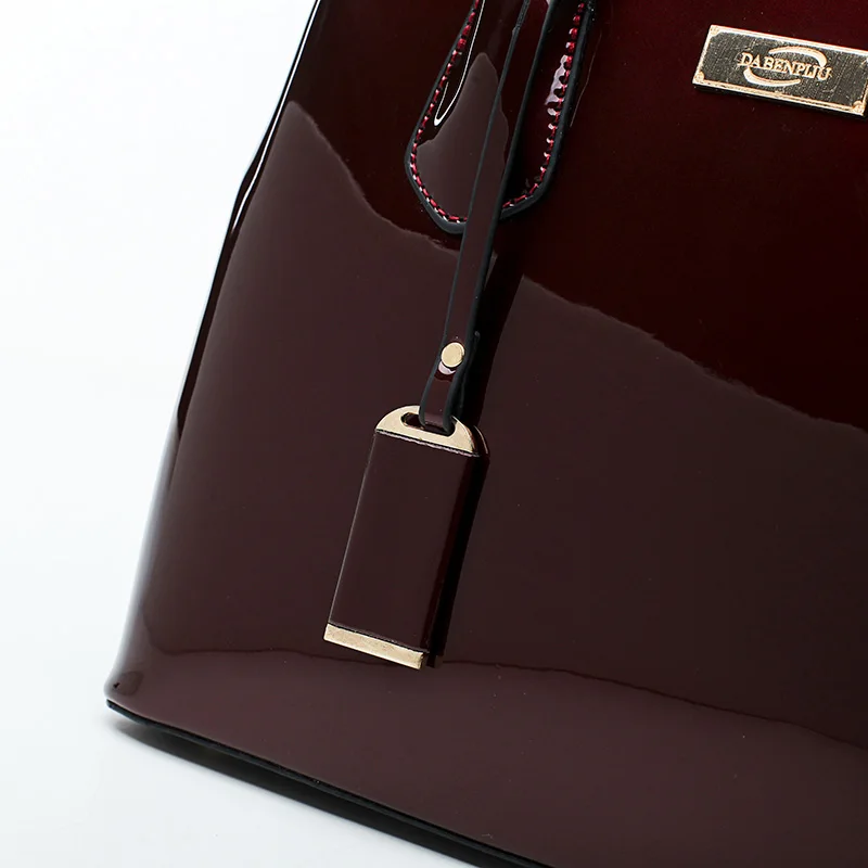 Luxury Patent Leather Bags Women Handbags Shoulder Tote Bag Female Messenger Crossboday Bags Famous Brand Set Sac A Main Femme