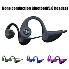 Новая костная проводимость Bluetooth 5,0 водонепроницаемый и от потения устойчивая Bluetooth беспроводная гарнитура с микрофоном для телефона