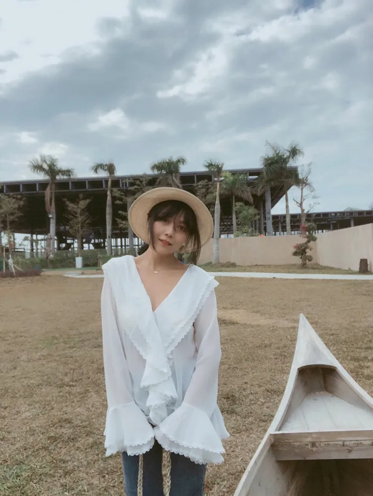 2020 Acetate Shein Full Vadim Blusas New Women's