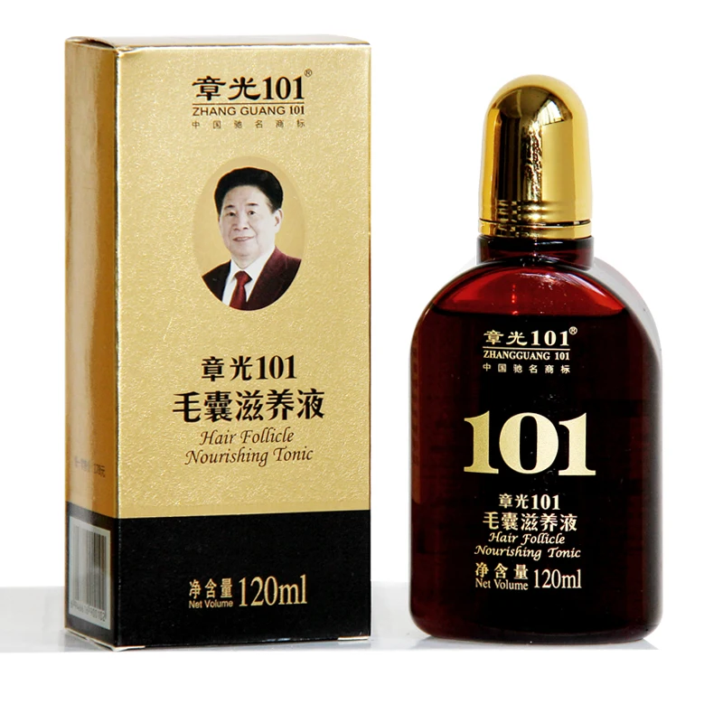 Продажа Zhangguang 101 Волосяной фолликул питательный тоник 120 мл мощный Волос Восстановить Тоник Борода Рост толстый сильный рост волос продукта (101R HAIR ...