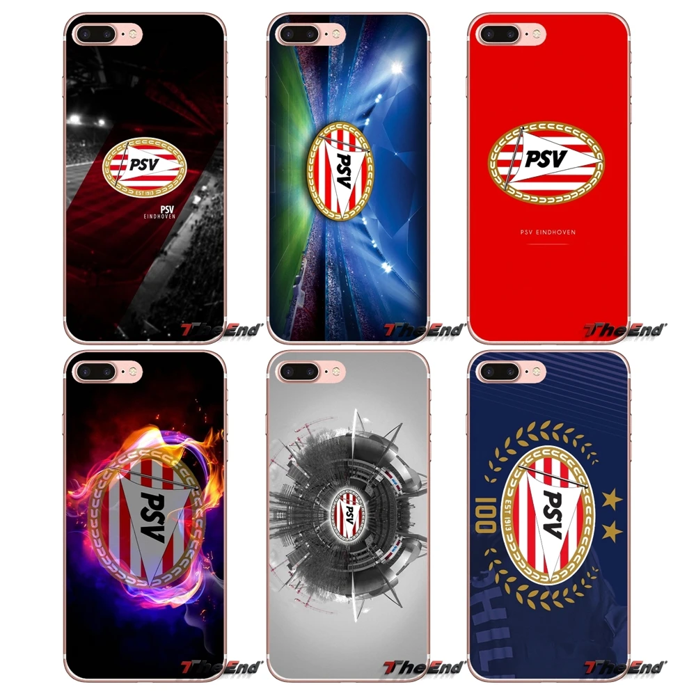 

For iPhone X 4 4S 5 5S 5C SE 6 6S 7 8 Plus Samsung Galaxy J1 J3 J5 J7 A3 A5 2016 2017 PSV Eindhoven Soccer Football Logo Case