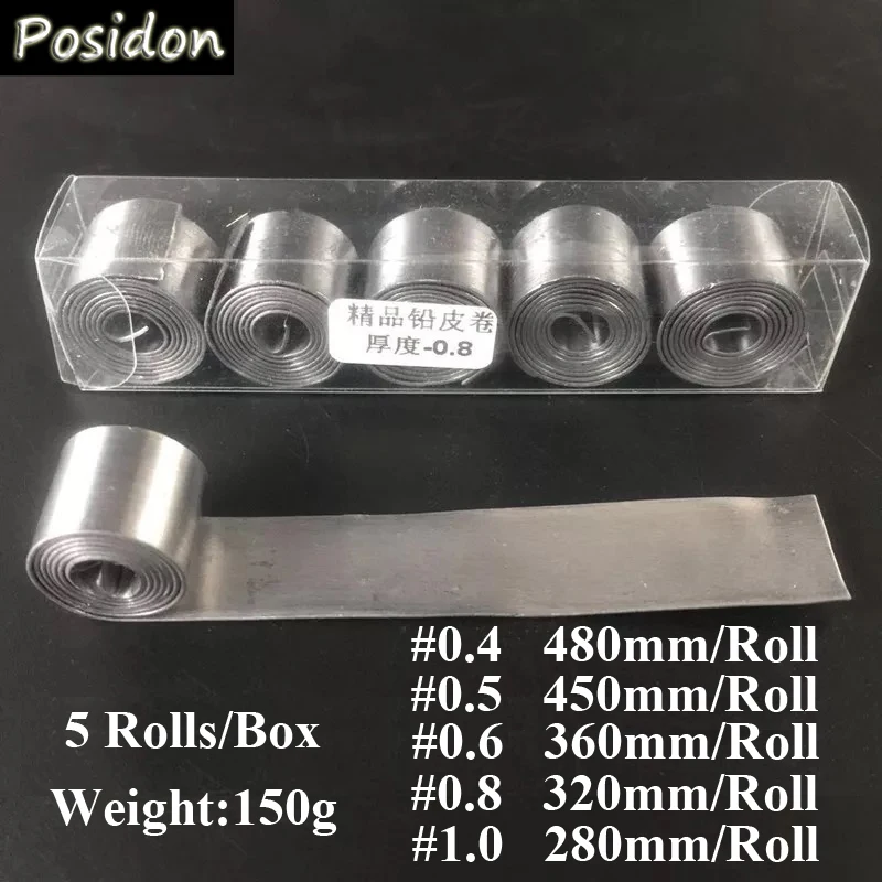 

Posidon 150g/box Sheet Strip Lead Sinker Tin Roll Supplies Fishing Accessories Fishing Tackle Lead Weights Tin Roll For Fishing