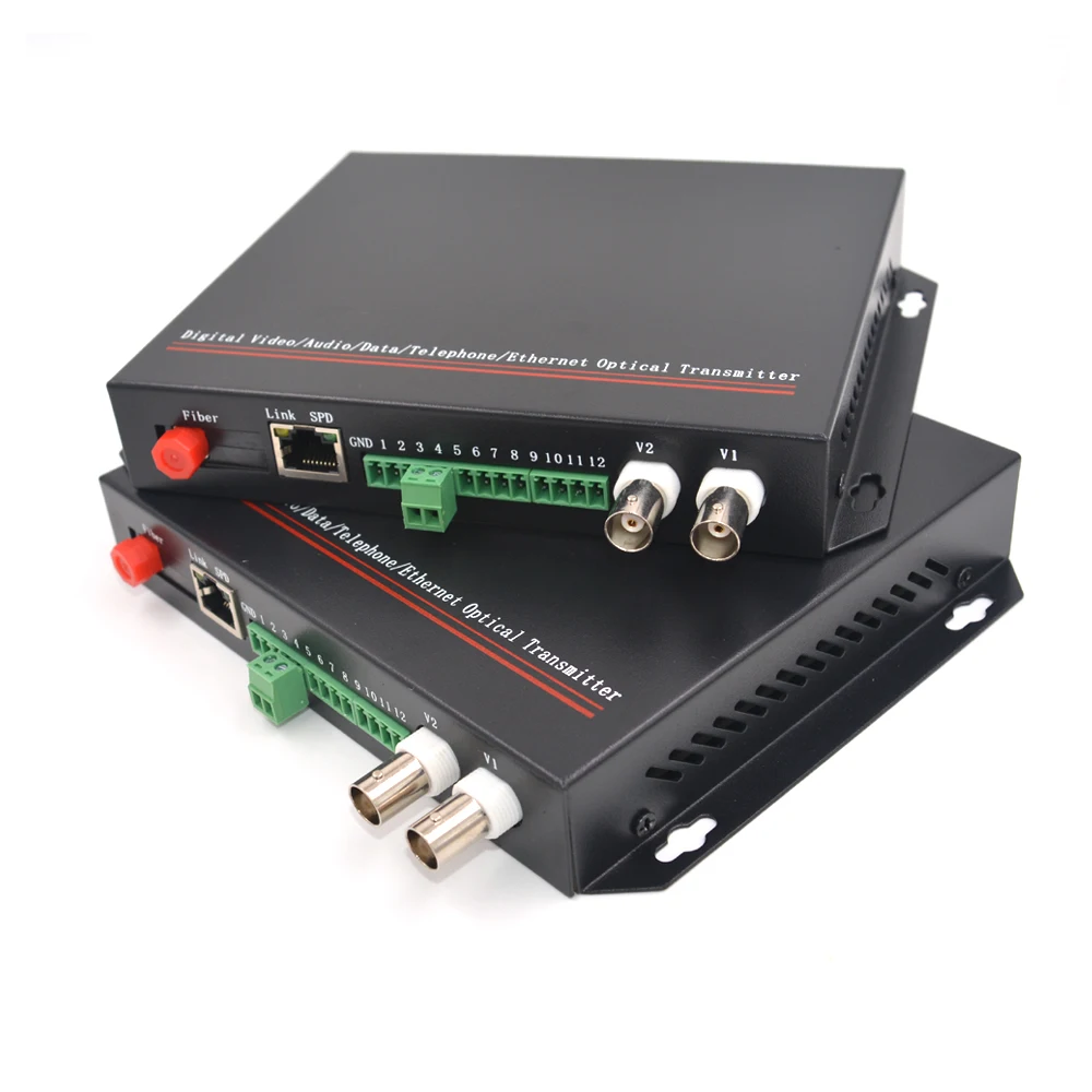 Волоконно оптические медиа конвертеры для передачи данных видео/Ethernet/RS485 (один