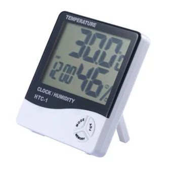 

Thermometer Digital LCD Hygrometer Temperature Humidity Meter Alarm Clock Indoor