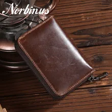 Norbinus мужской кошелек Органайзер из натуральной кожи кошелек Кредитная карта и ID держатель Мужской молнии клатч сумка женская маленькая Мини Короткие Кошельки