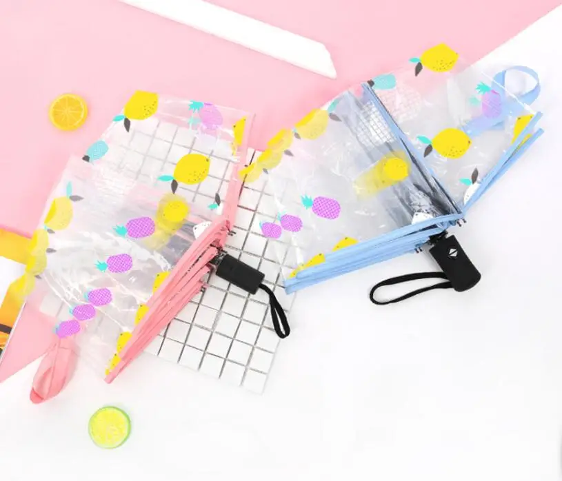 Креативный небольшой свежий ананас Фрукты автоматический зонт утолщение