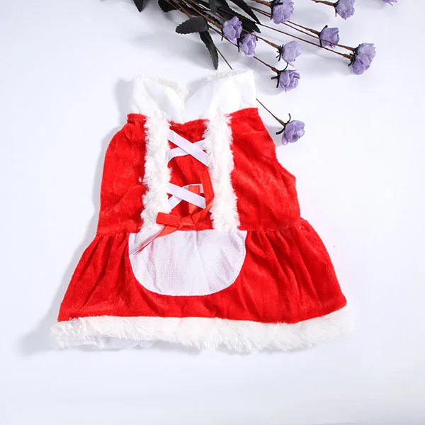 Рождественское платье для питомца щенка, новое рождественское пальто с капюшоном, платье Санта-Клауса, нарядная одежда для собак, XXS-L