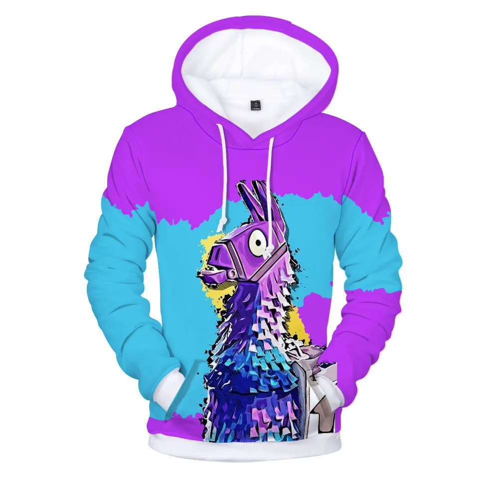Новый сезон игры Battle Royale Treasure Troll Stash Llama 3D Принт толстовки и свитшоты косплей