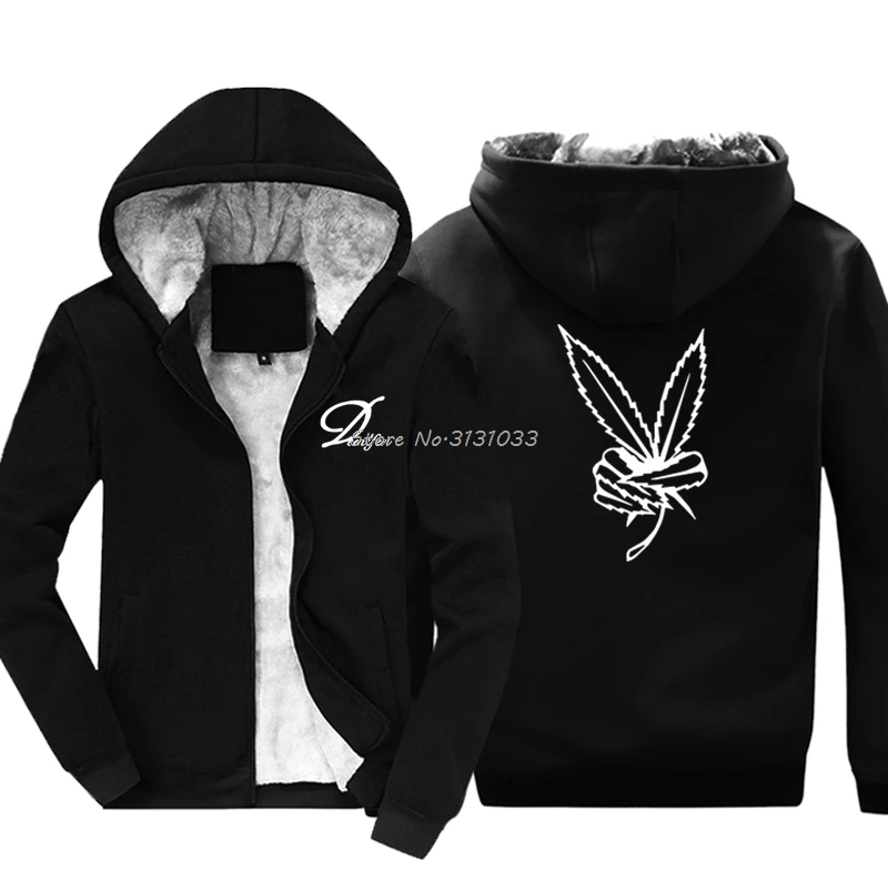 

New weed Peace Fashion Hoodie Funny Men's Cotton Thicken Keep Warm Sweatshirt Winter Fitness jackets Tops Streetwear