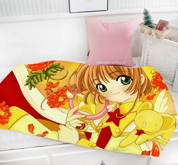 

Mother's Day Gift Cardcaptor Sakura Anime Sakura 95 x 55 CM Mini Single-layer Baby Blanket #40107