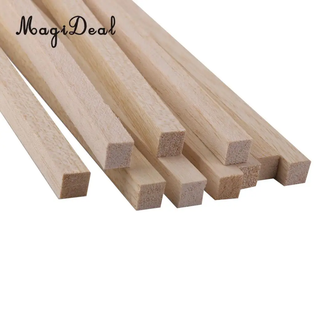 MagiDeal Newest 10Pcs/Lot Natural Wood Sticks Hobby Stick Kids Hand Craft Funny Art DIY Making Wedding Party Project Supplies 
