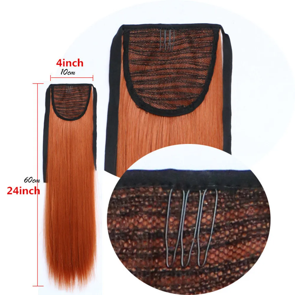 Feibin Tie on Ponytail Hair Extension Tail Hairpiece Long Straight Synthetic Women's Hair B43 Feibin Tie on Ponytail Hair Extension Tail Hairpiece Long Straight Synthetic Women's Hair B43