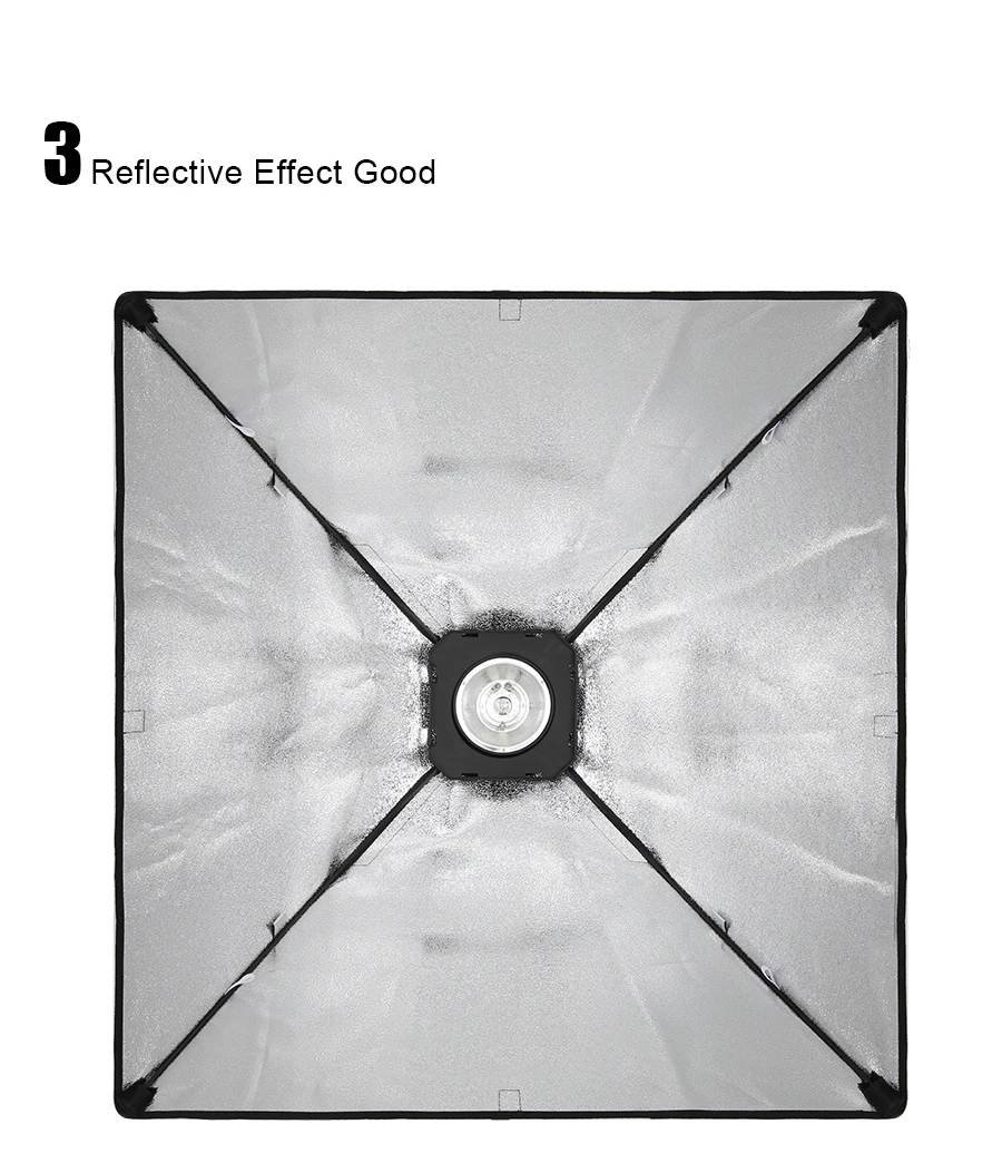 Godox 2" x 24" 60x60 см Фотостудия софтбокс мягкая коробка с универсальным креплением для студийной вспышки стробоскопа