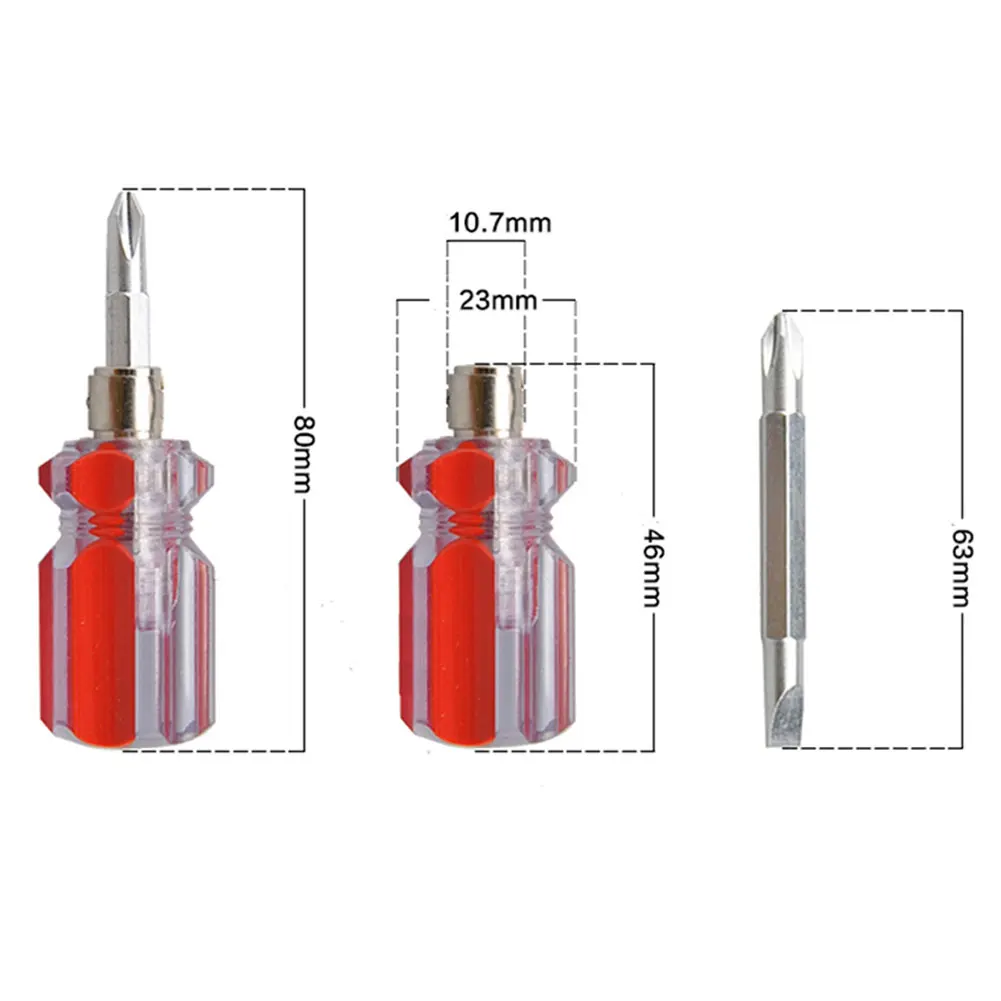 1 шт. Крестовая Отвертка плоская головка отвертка аппаратный инструмент для Diy ремонтный инструмент Набор бит Двусторонняя взаимозаменяемая отвертка