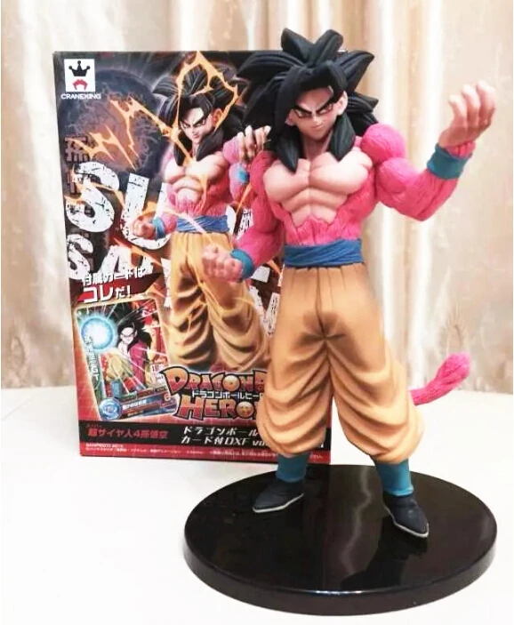 

BANPRESTO Dragon Ball Z Son Goku PVC Figure With Heroes Card Super Saiyan 4 Ver. Dragon Ball Collectible Model Toy Doll Figuras