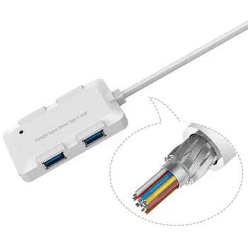 

USB C Hub Type C to 4 port 3.0 High Speed USB Hub support transfer rates up to 5Gbps For Laptop