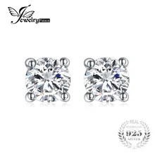 JewelryPalace Round 1ct Pure 925 Sterling Silver Stud Earrings For Women Gift Fashion Jewelry For Women