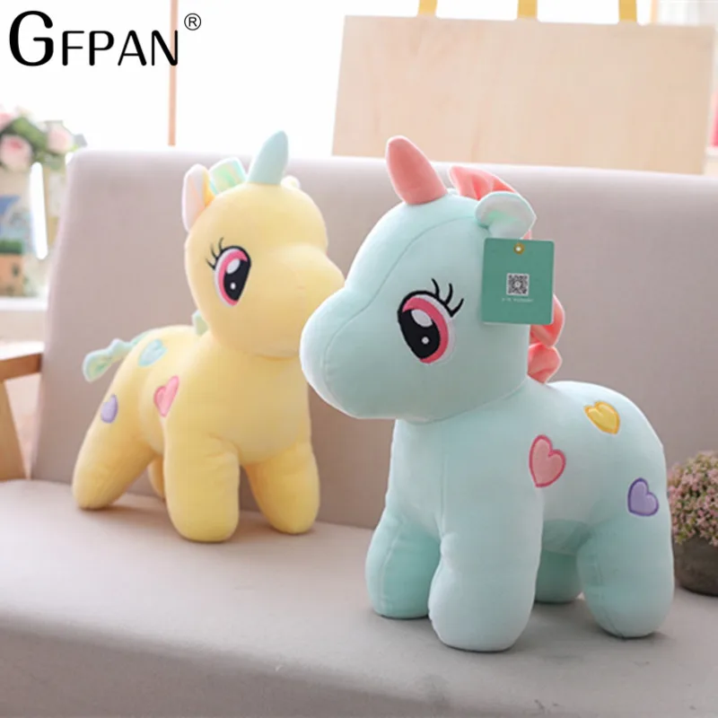 

New 27-35-45cm Kawaii Unicorn Soft Plush Toy Stuffed Animal Valentine's Gift For kids Children Collection Doll Baby Brinquedos