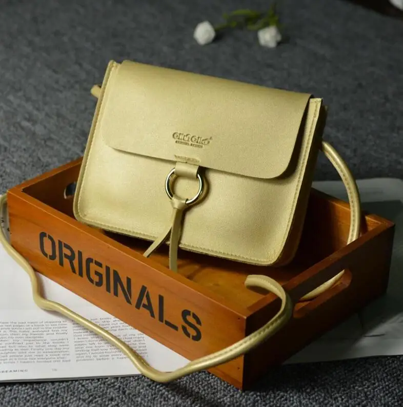 Кожаная сумка-мессенджер мини женская сумка высокого качества повседневная женская сумка-тоут испанская брендовая сумка через плечо женская маленькая сумка Bolsos - Цвет: Золотой