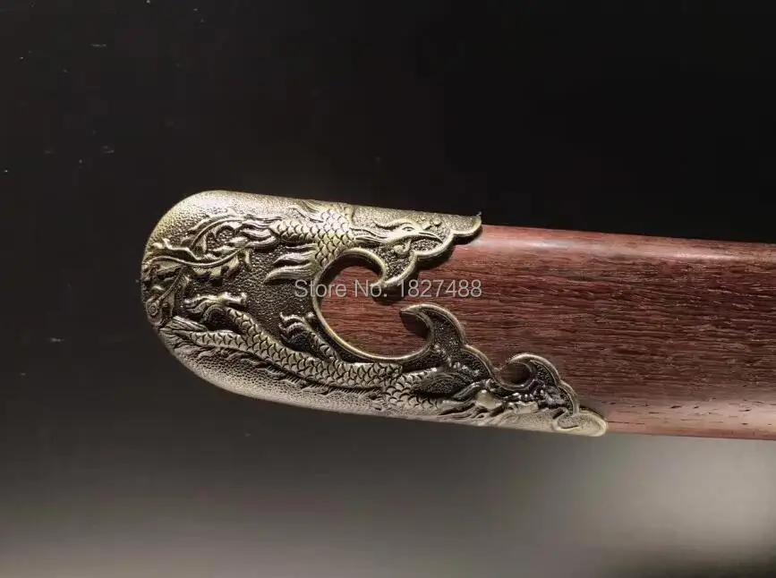 Готовый для битвы с длинной ручкой меч Dao KungFu Broadsword острый клинок из марганцевой стали Полный Тан/груша деревянная стойка