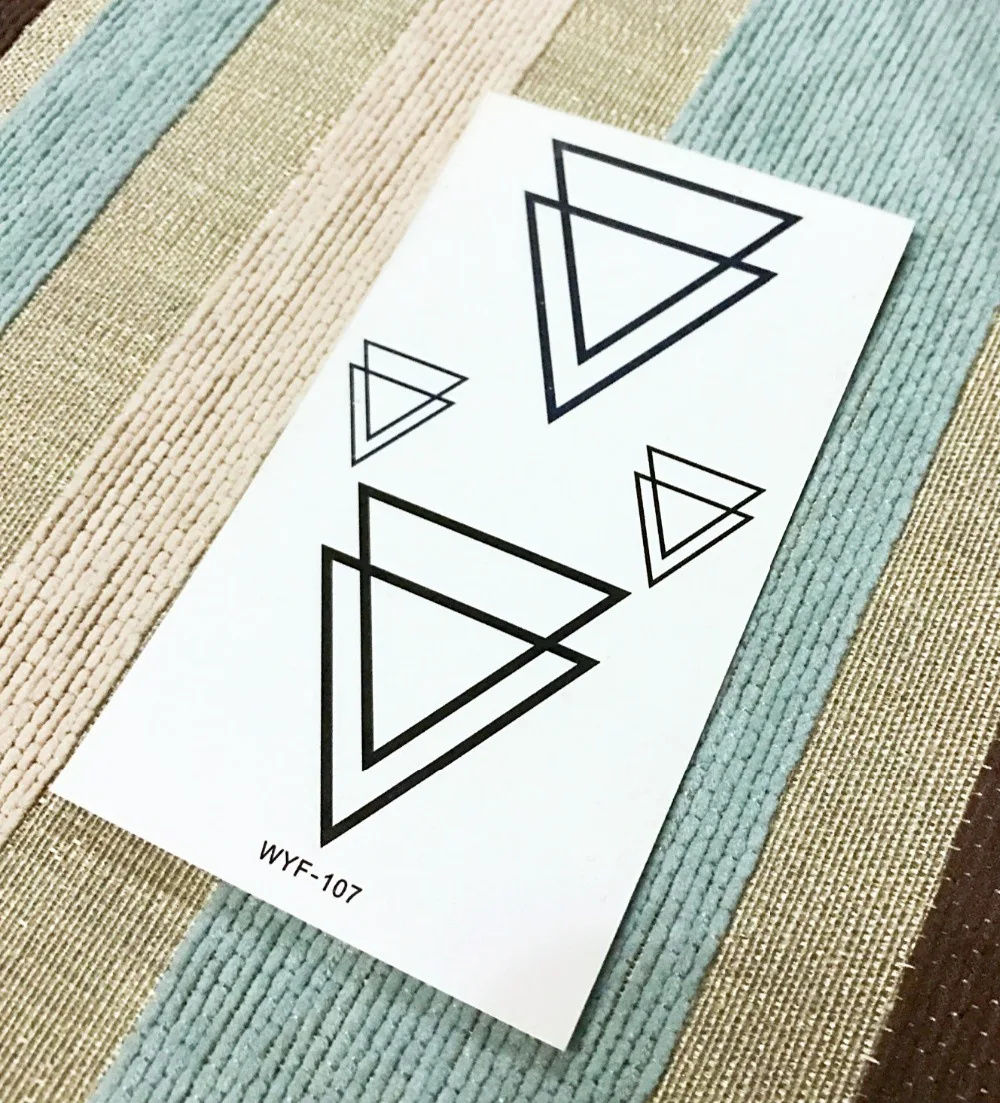 Водостойкая Временная тату наклейка на боди арт простая треугольная переводная