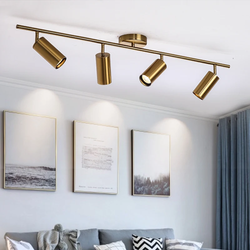 Online Moderne Wohnzimmer Decke Leuchte Nordic Drehbare LED Decke Lampen für shop Spot Küche Decke Lichter GU10 birne